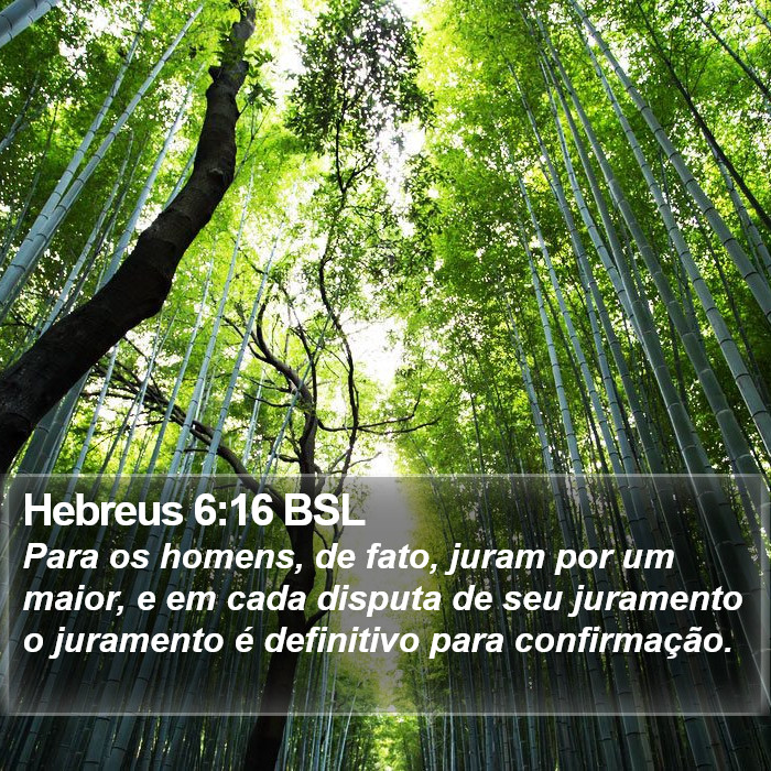 Hebreus 6:16 BSL Bible Study