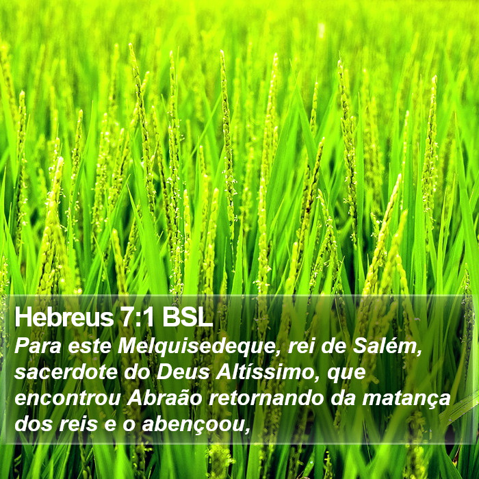 Hebreus 7:1 BSL Bible Study