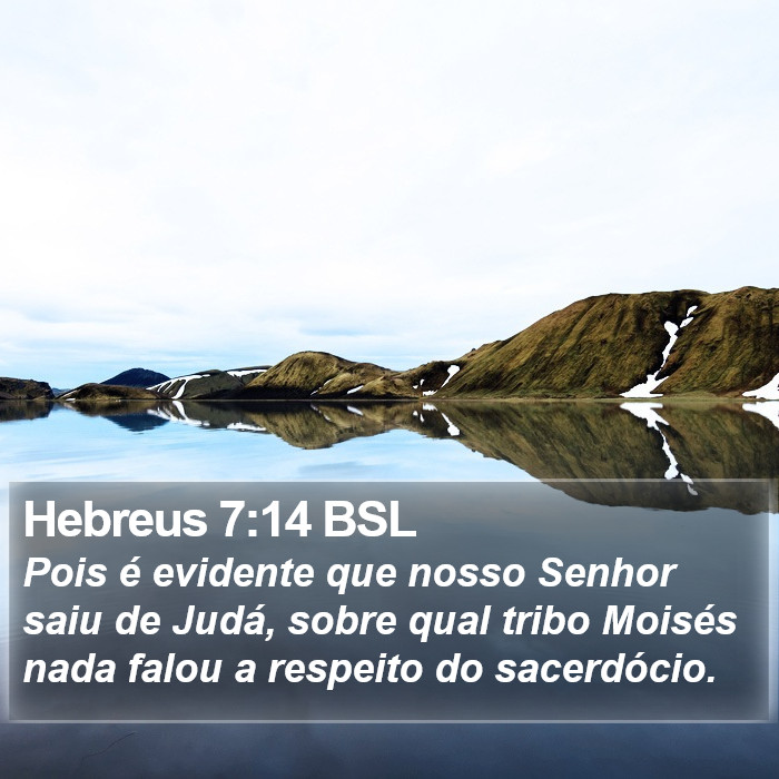 Hebreus 7:14 BSL Bible Study