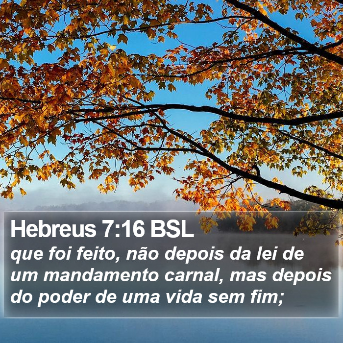 Hebreus 7:16 BSL Bible Study