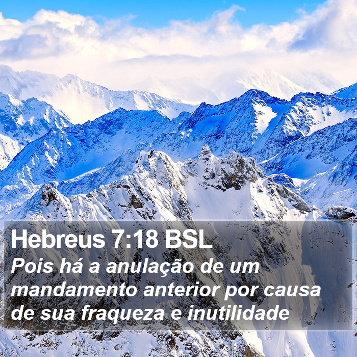 Hebreus 7:18 BSL Bible Study