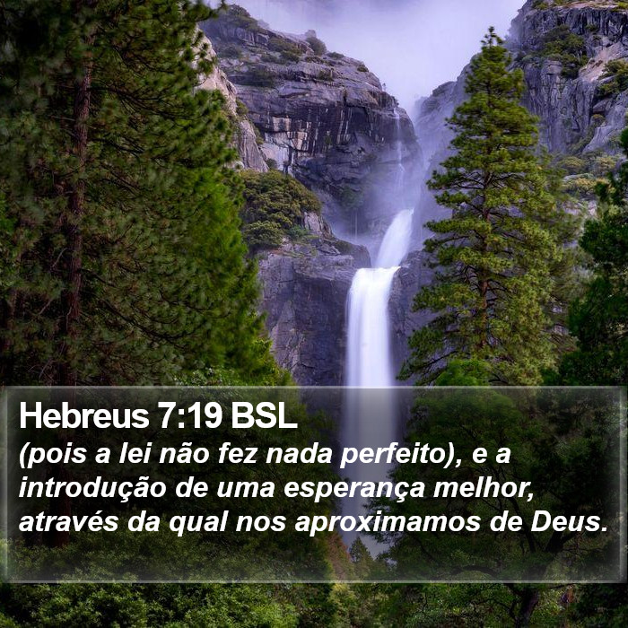 Hebreus 7:19 BSL Bible Study