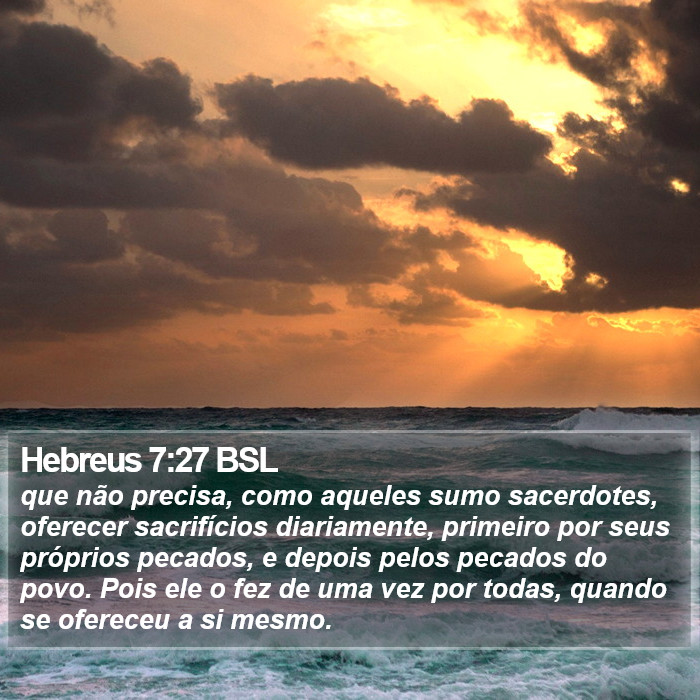 Hebreus 7:27 BSL Bible Study