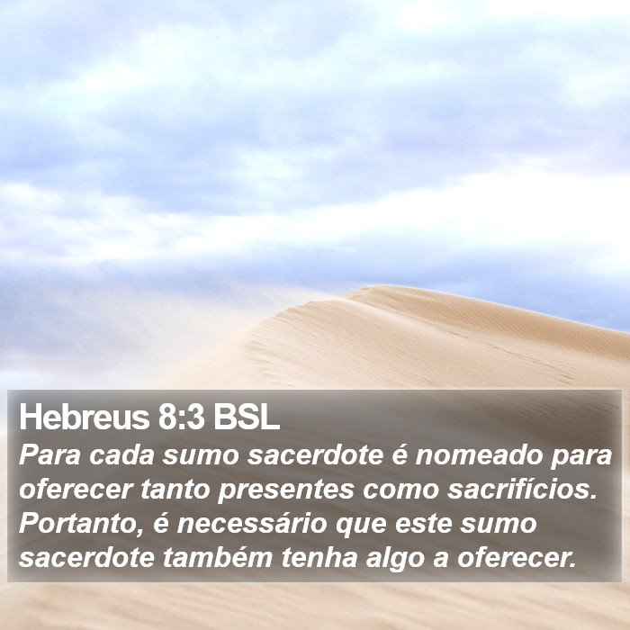 Hebreus 8:3 BSL Bible Study