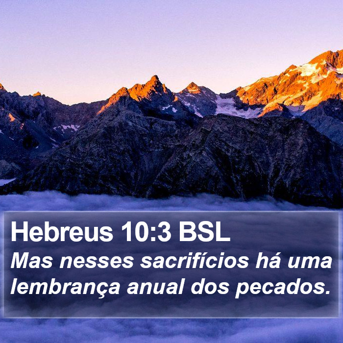 Hebreus 10:3 BSL Bible Study