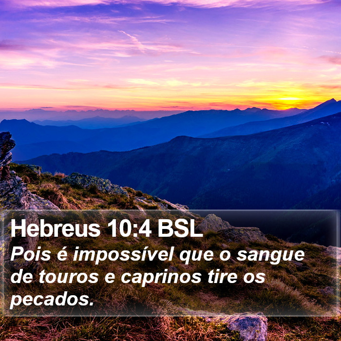 Hebreus 10:4 BSL Bible Study