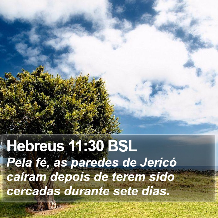 Hebreus 11:30 BSL Bible Study