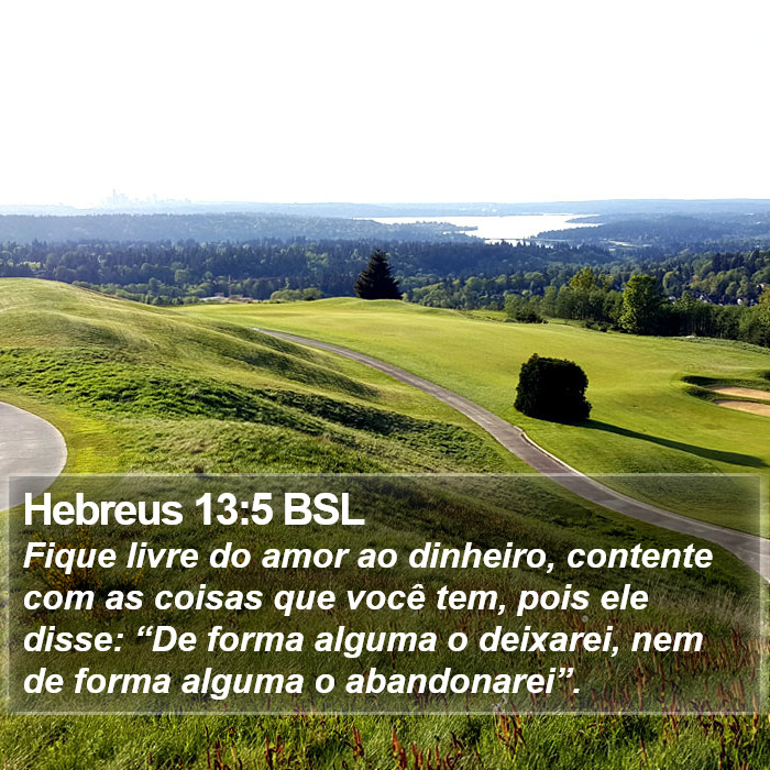 Hebreus 13:5 BSL Bible Study