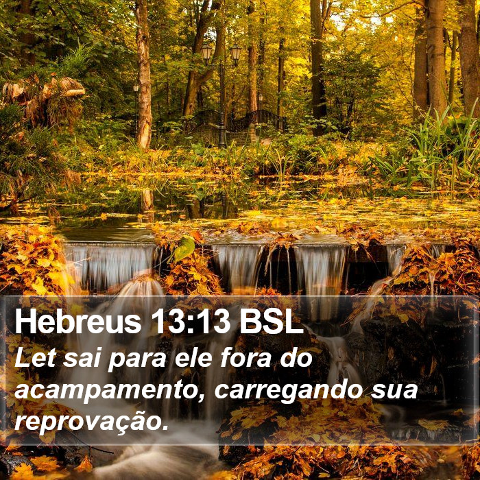 Hebreus 13:13 BSL Bible Study