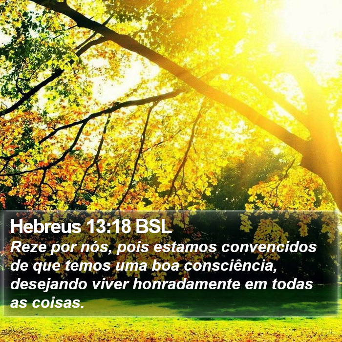 Hebreus 13:18 BSL Bible Study