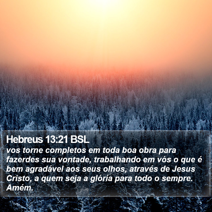 Hebreus 13:21 BSL Bible Study