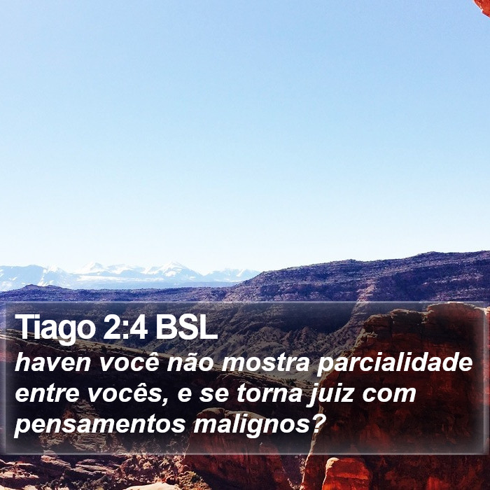 Tiago 2:4 BSL Bible Study