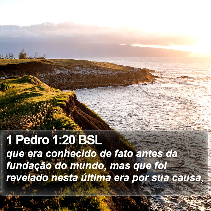 1 Pedro 1:20 BSL Bible Study