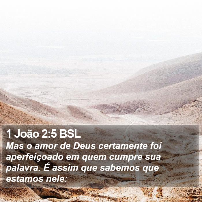 1 João 2:5 BSL Bible Study