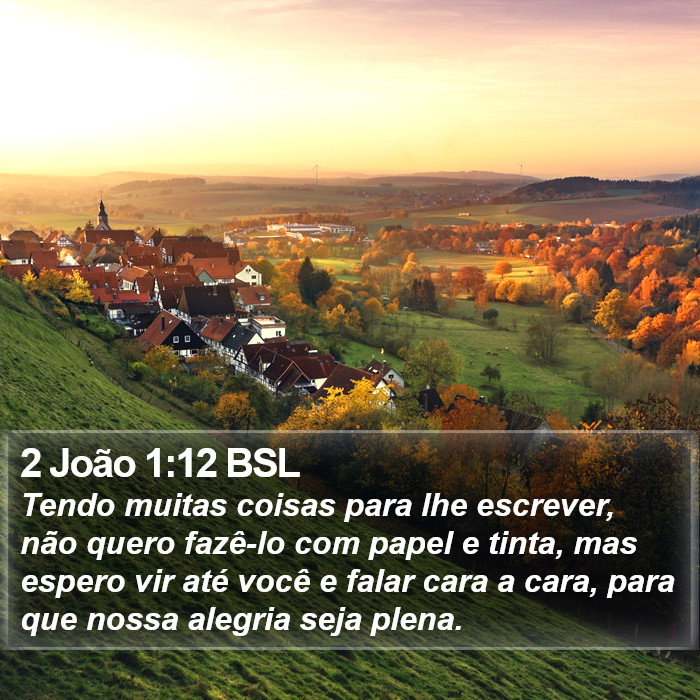 2 João 1:12 BSL Bible Study