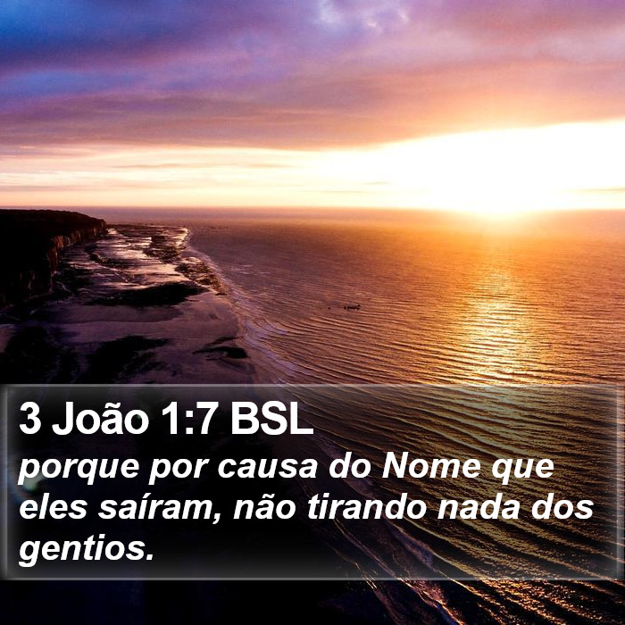 3 João 1:7 BSL Bible Study