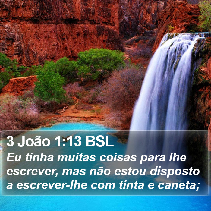 3 João 1:13 BSL Bible Study