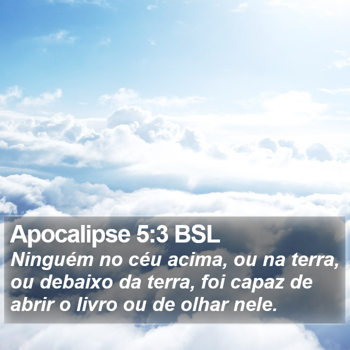 Apocalipse 5:3 BSL Bible Study