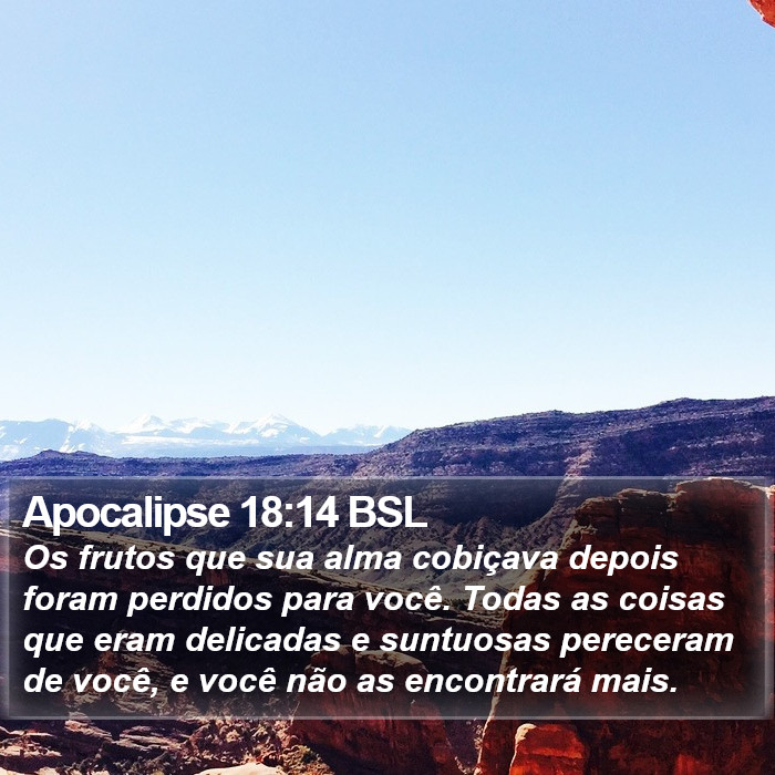 Apocalipse 18:14 BSL Bible Study